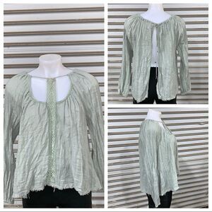 Free People 100% cotton open tie back top